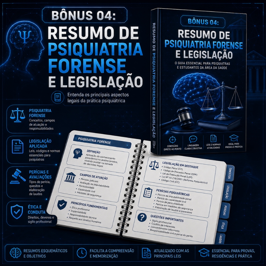 Bônus 04 - Resumo de Psiquiatria Forense e Legislação de Saúde Mental